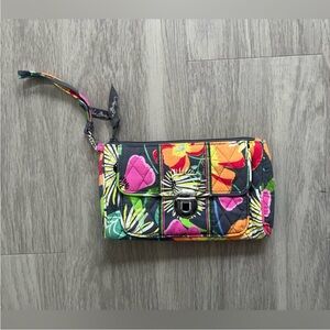 Vera Bradley Vibrant Floral Wristlet